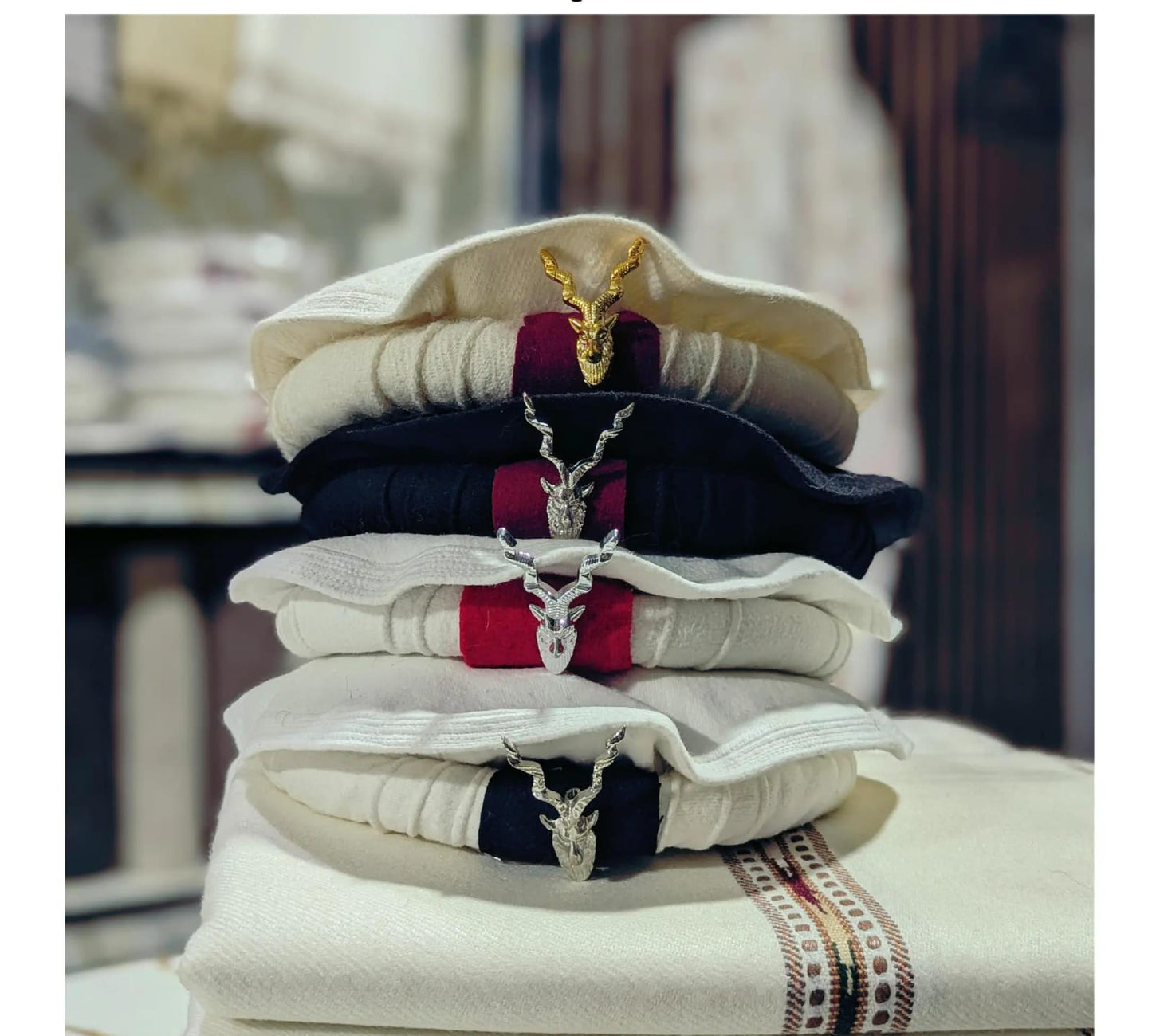 Traditional Chitrali Cap for Kids – Handmade Wool Pakol with Feather & Markhor Design