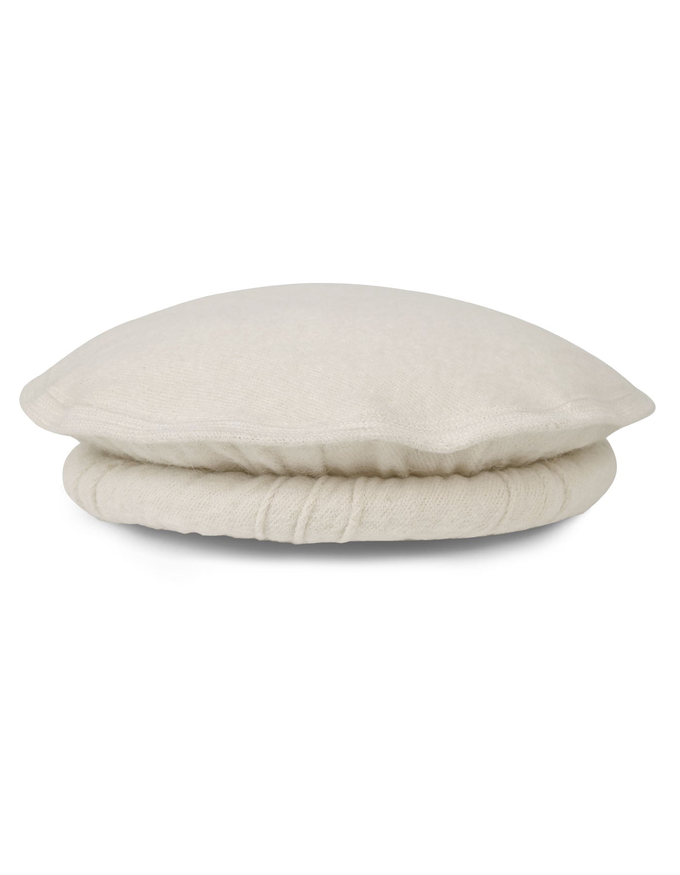 Handmade Off White Chitrali Cap – Traditional Wool Blend Pakol for Men | Classic Plain Design