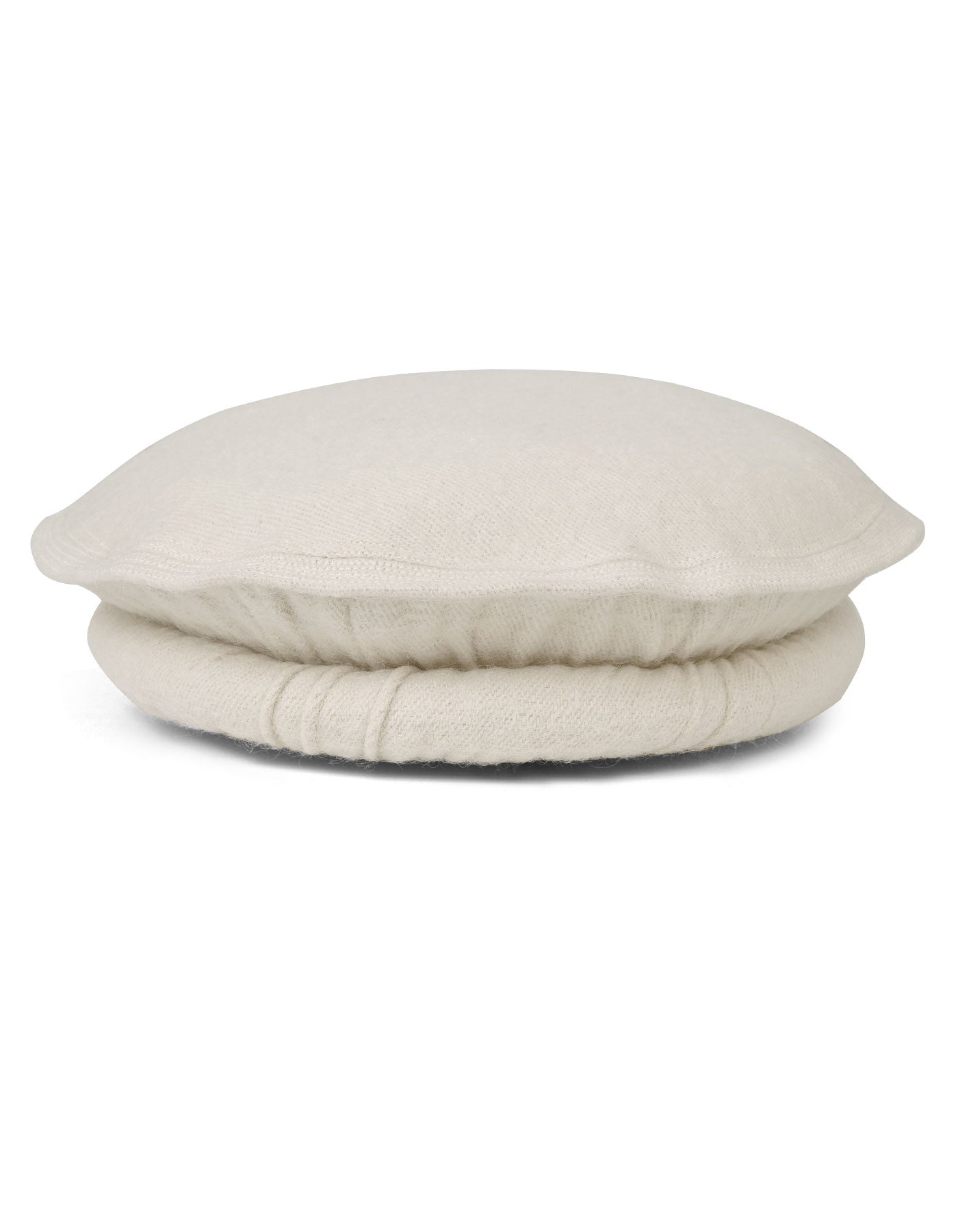 Handmade Off White Chitrali Cap – Traditional Wool Blend Pakol for Men | Classic Plain Design