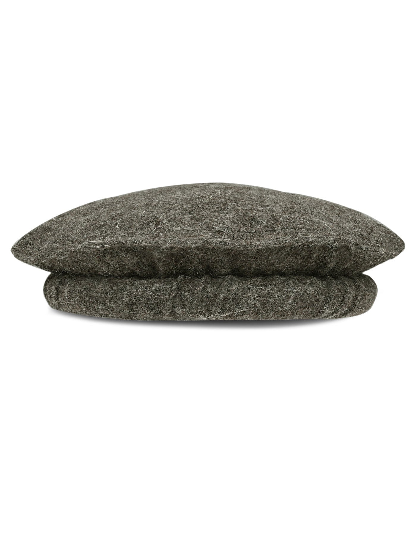 Charcoal Chitrali Cap – Handmade Wool Pakol with Detachable Gold & Silver Markhor and Feather | Unisex Heritage Hat