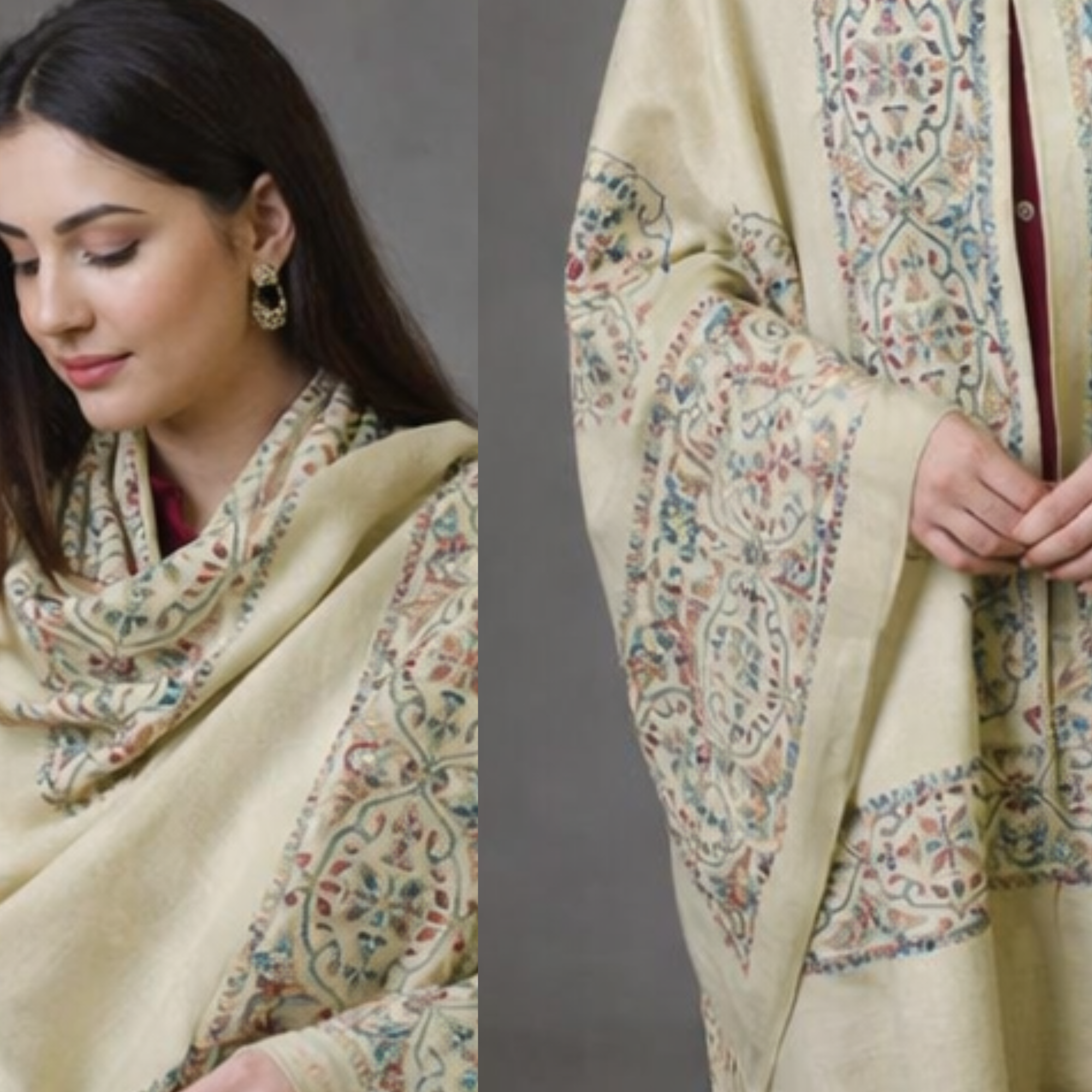 Handmade Chitrali Wool Shawl with Traditional Embroidery